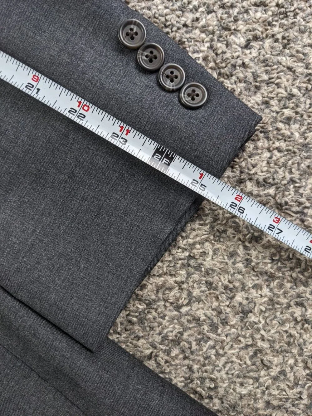 Polo Ralph Lauren 46R Suit Flannel Wool Cashmere 40x30 University